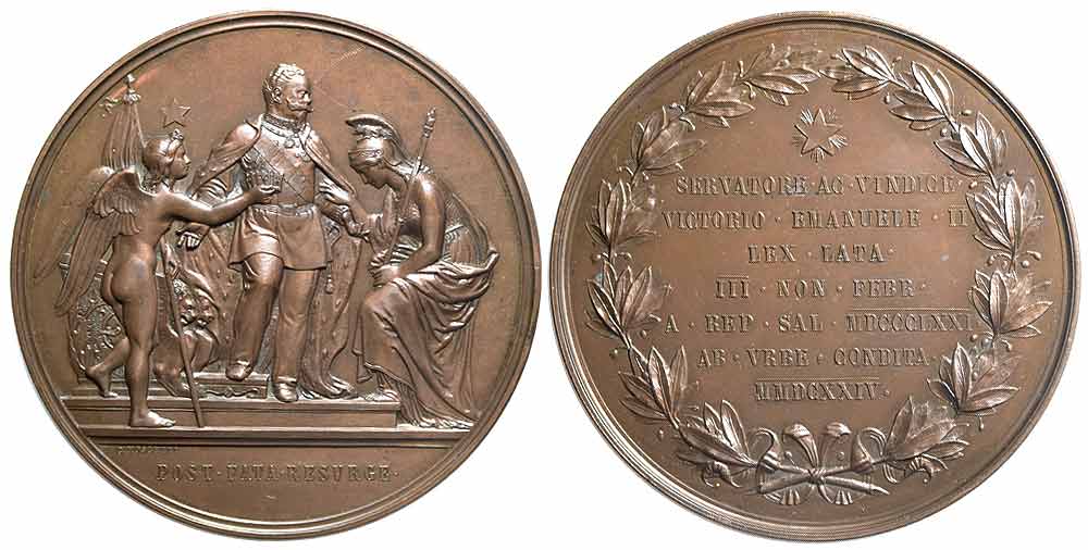 Medals Italy Vittorio Emanuele Medal 1871 