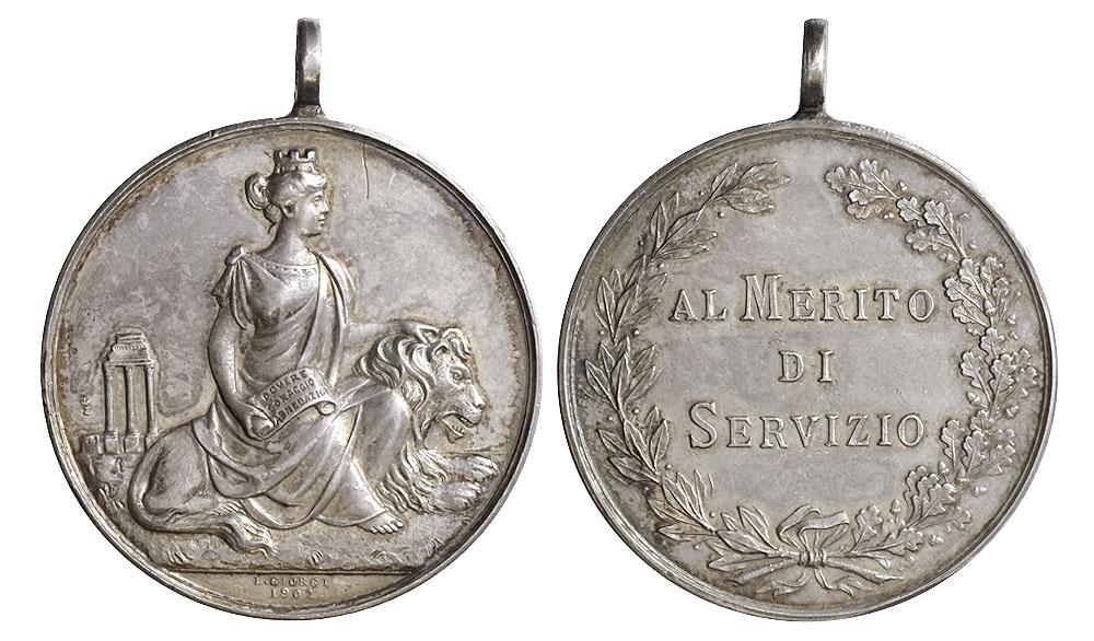 Medals Italy Vittorio Emanuele Medal 1907 