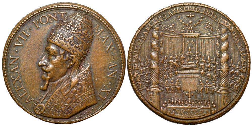 Medals Rome Alexander Medal 1665 