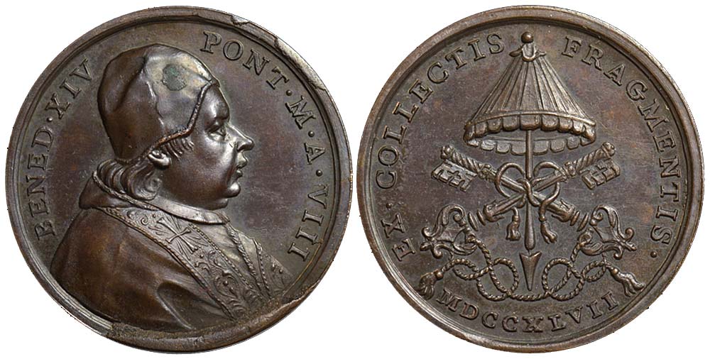 Medals Rome Benedict Medal 1747 