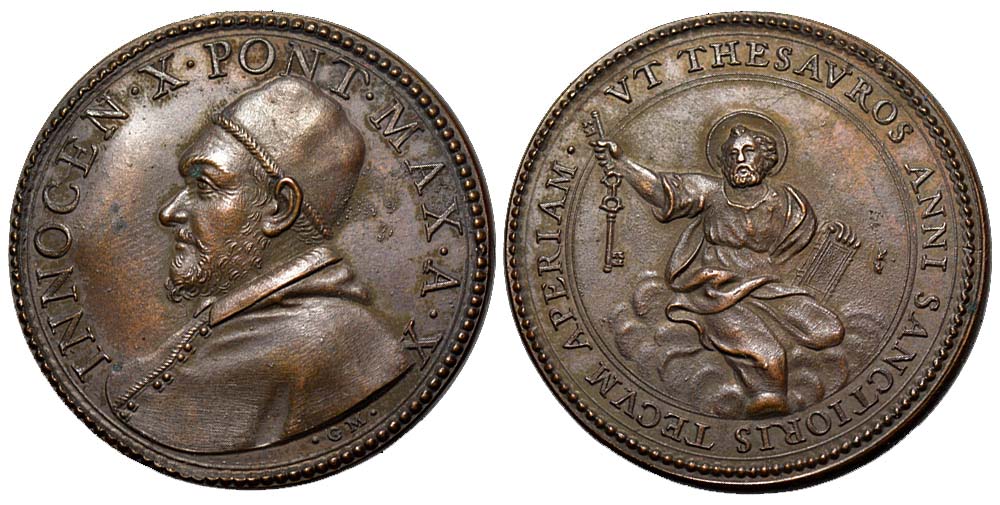 Medals Rome Innocent Medal 1654 