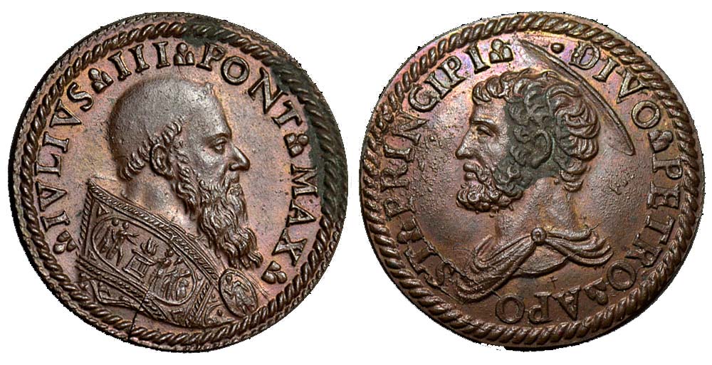 Medals Rome Julius Medal 1550 