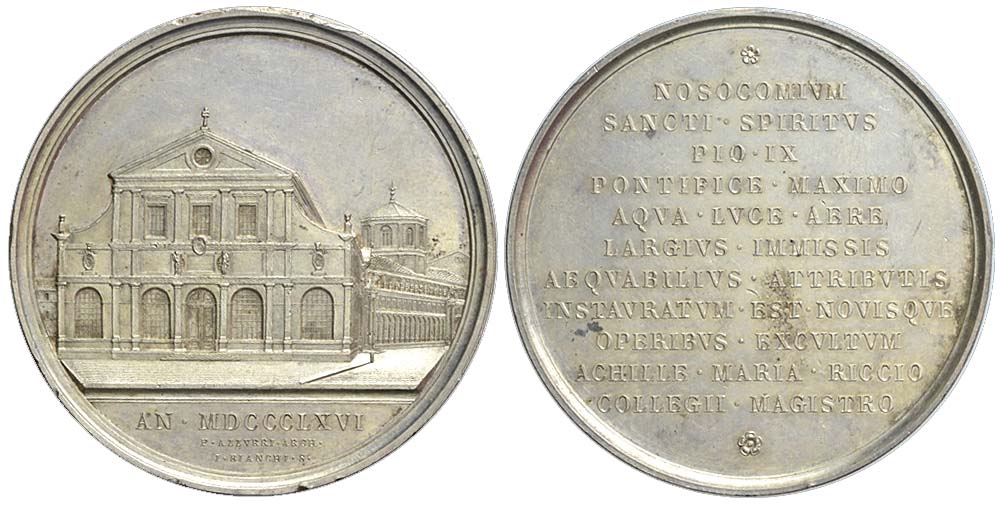 Medals Rome Pius Medal 1866 