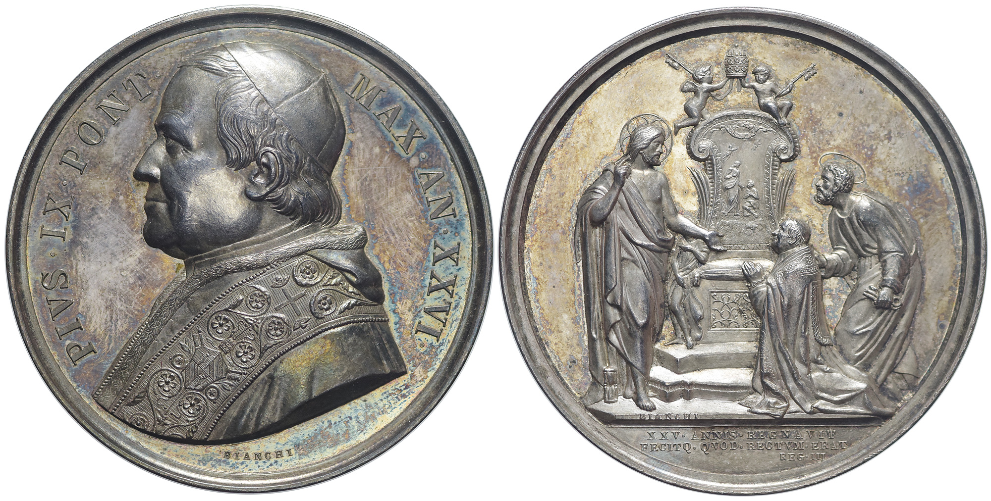Medals Rome Pius Medal 1871 