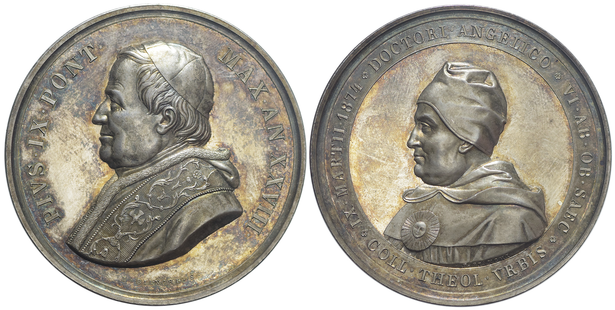 Medals Rome Pius Medal 1873 