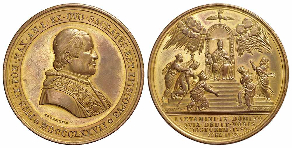 Medals Rome Pius Medal 1877 