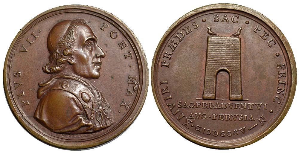 Medals Rome Pius Medal 1805 