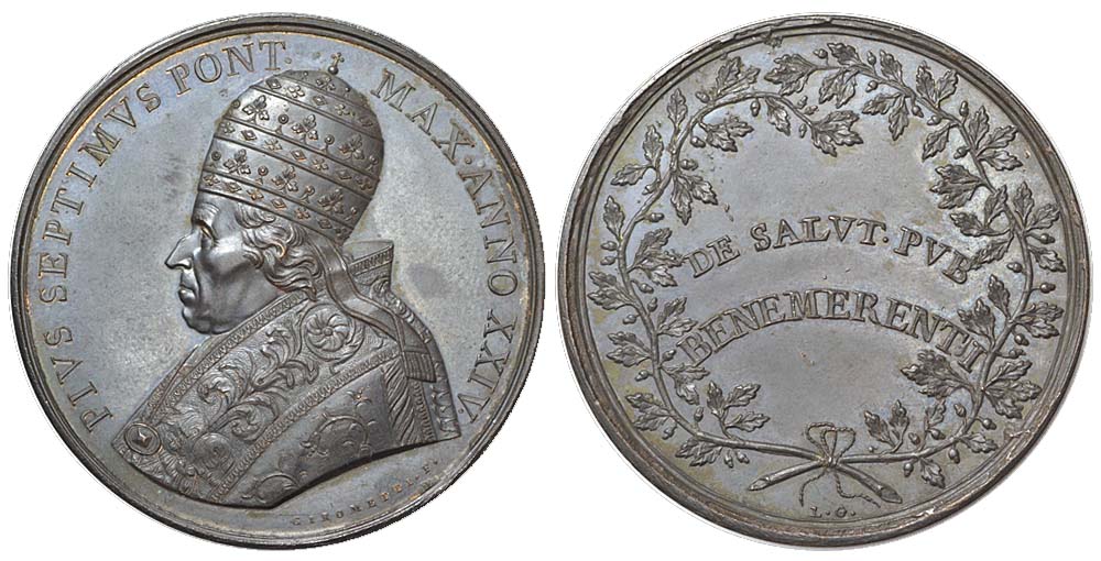 Medals Rome Pius Medal 1823 