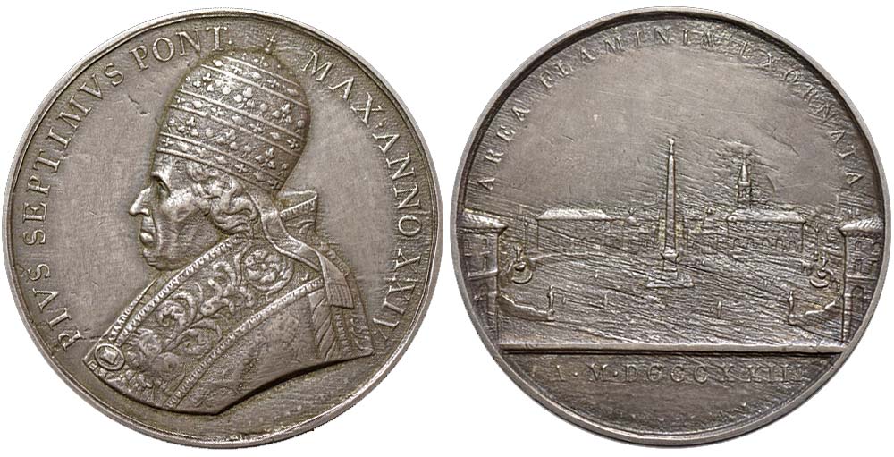 Medals Rome Pius Medal 1823 