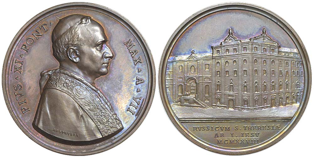 Medals Rome Pius Medal 1928 