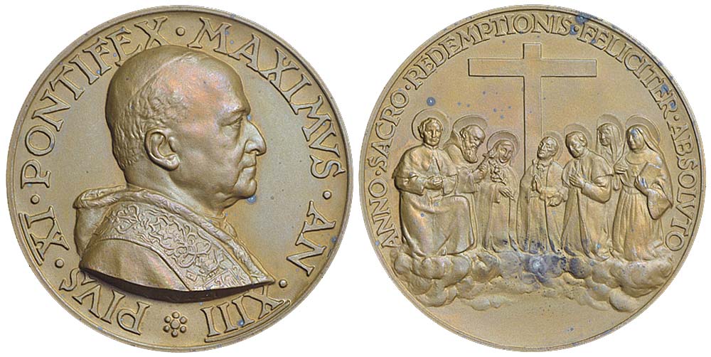 Medals Rome Pius Medal 1934 
