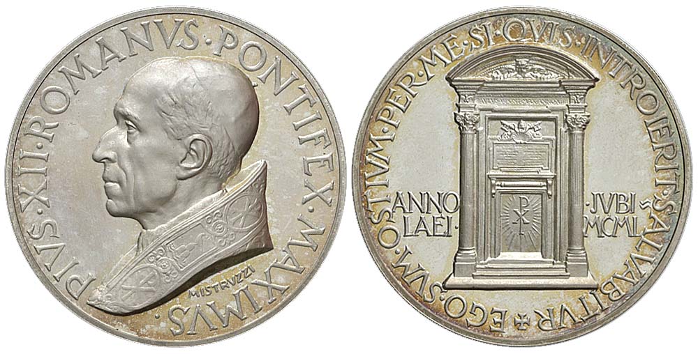 Medals Rome Pius Medal 1950 