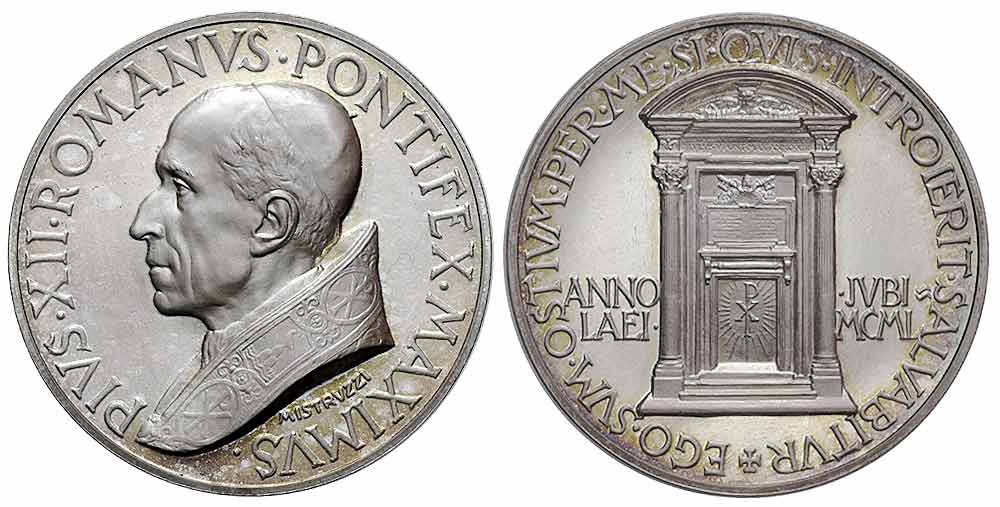 Medals Rome Pius Medal 1950 
