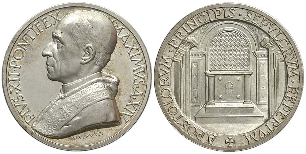 Medals Rome Pius Medal 1952 