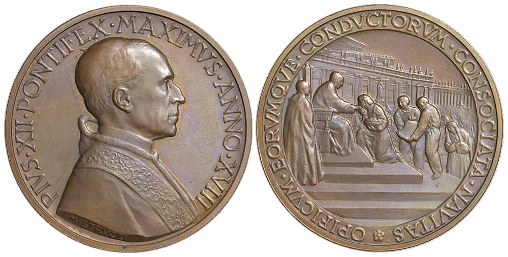 Medals Rome Pius Medal 1956 