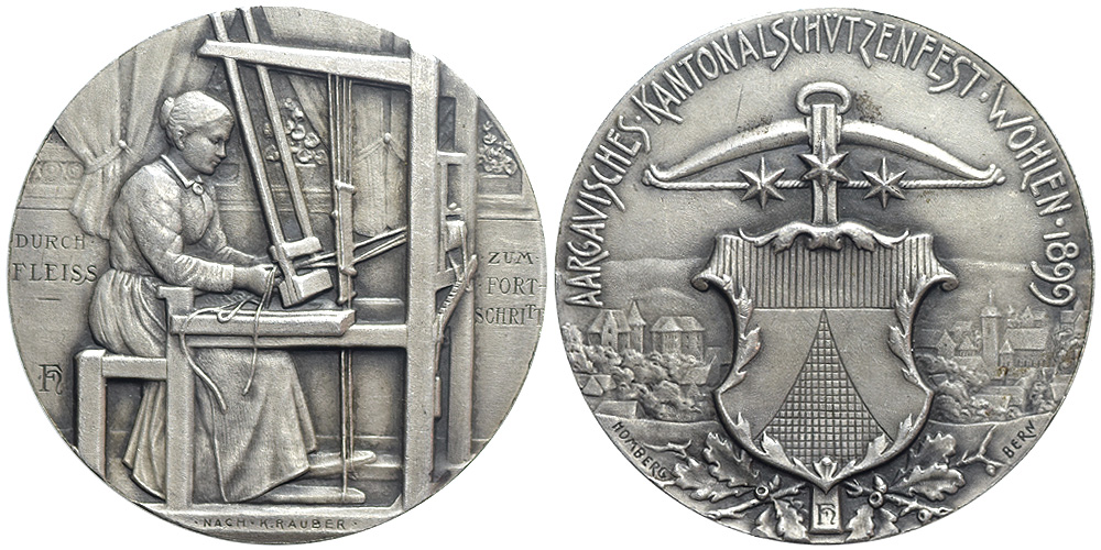 Medals Switzerland Aargau Medal 1899 