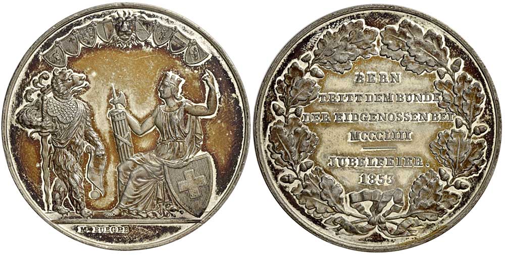 Medals Switzerland Bern Medal 1853 