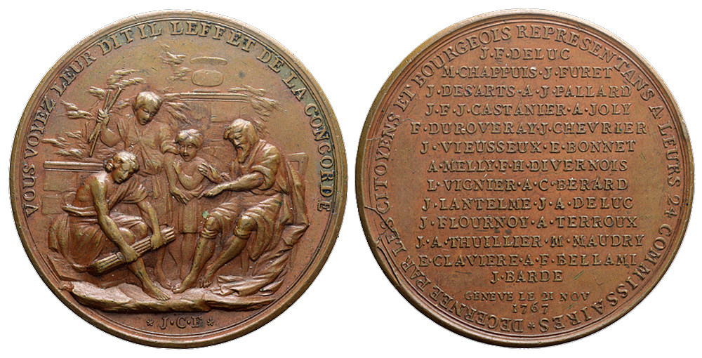 Medals Switzerland Geneve Medal 1767 