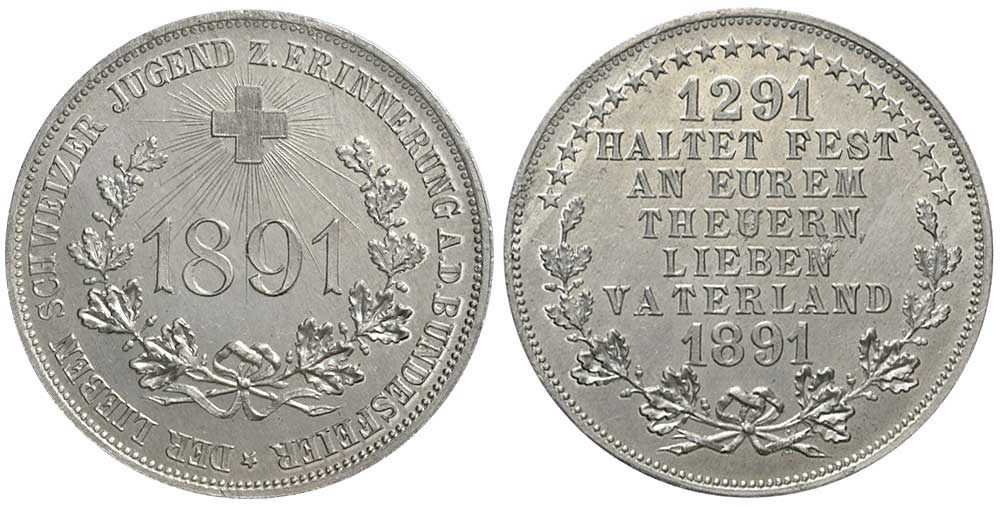 Medals Switzerland Medal 1891 