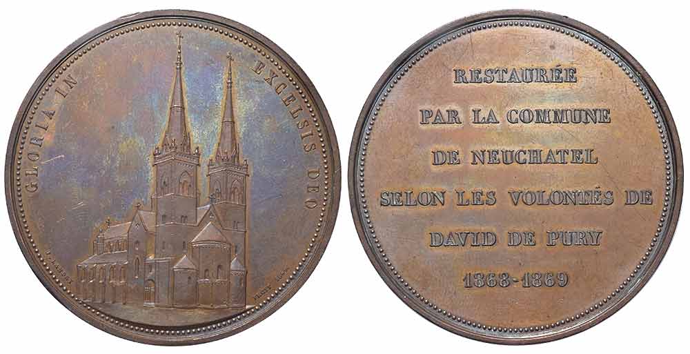 Medals Switzerland Neuchatel Medal 1869 