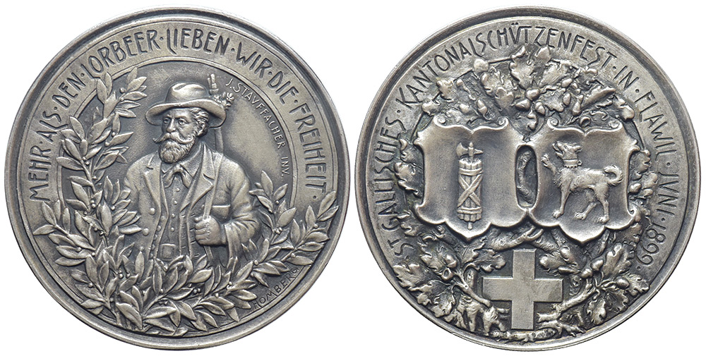 Medals Switzerland Gallen Medal 1899 