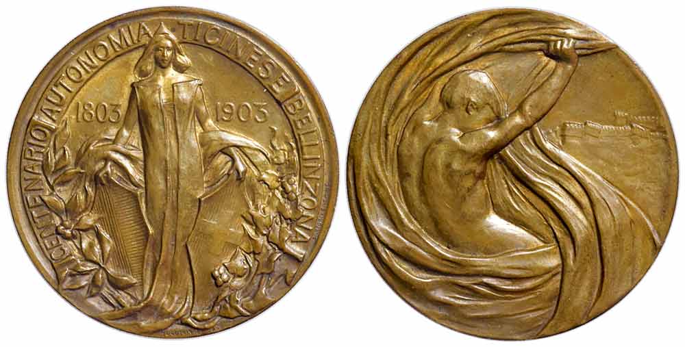 Medals Switzerland Ticino Medal 1903 