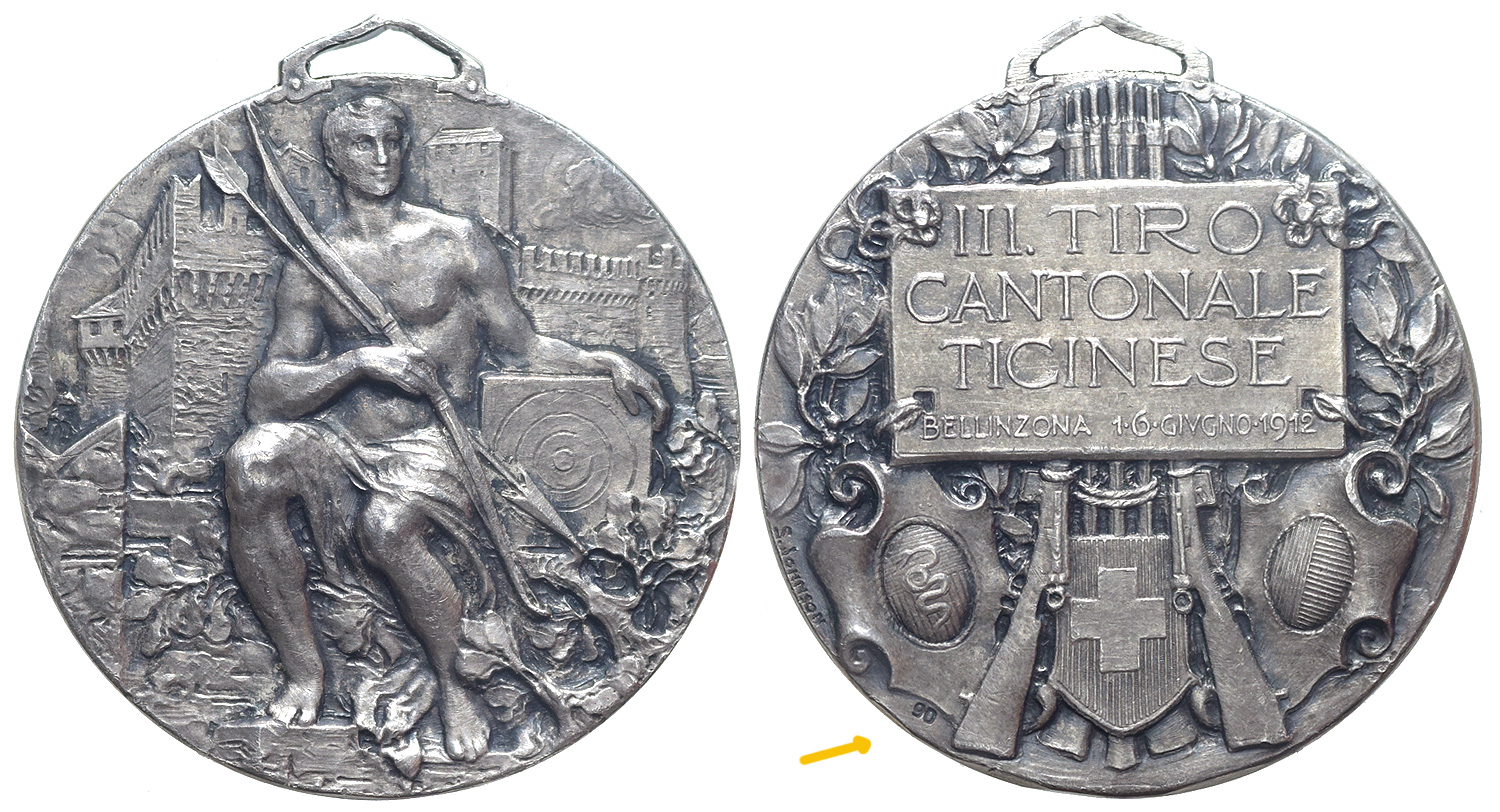 Medals Switzerland Ticino Medal 1912 