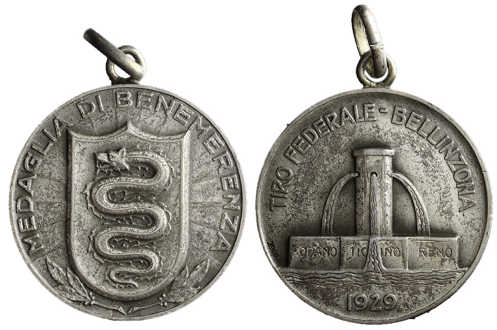 Medals Switzerland Ticino Medal 1929 