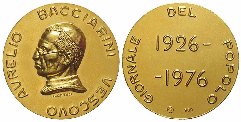 Medals Switzerland Ticino Medal 1976 Gold 