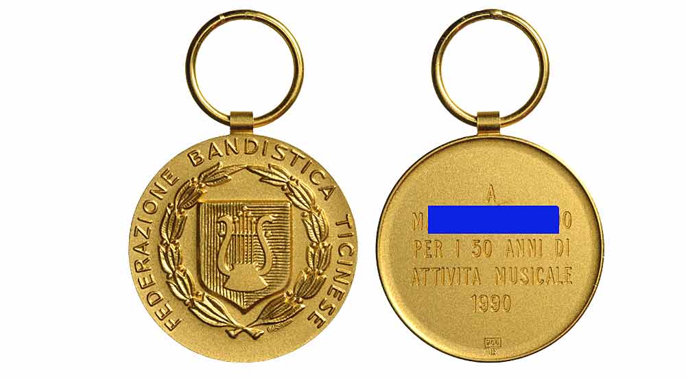 Medals Switzerland Ticino Medal 1990 Gold 