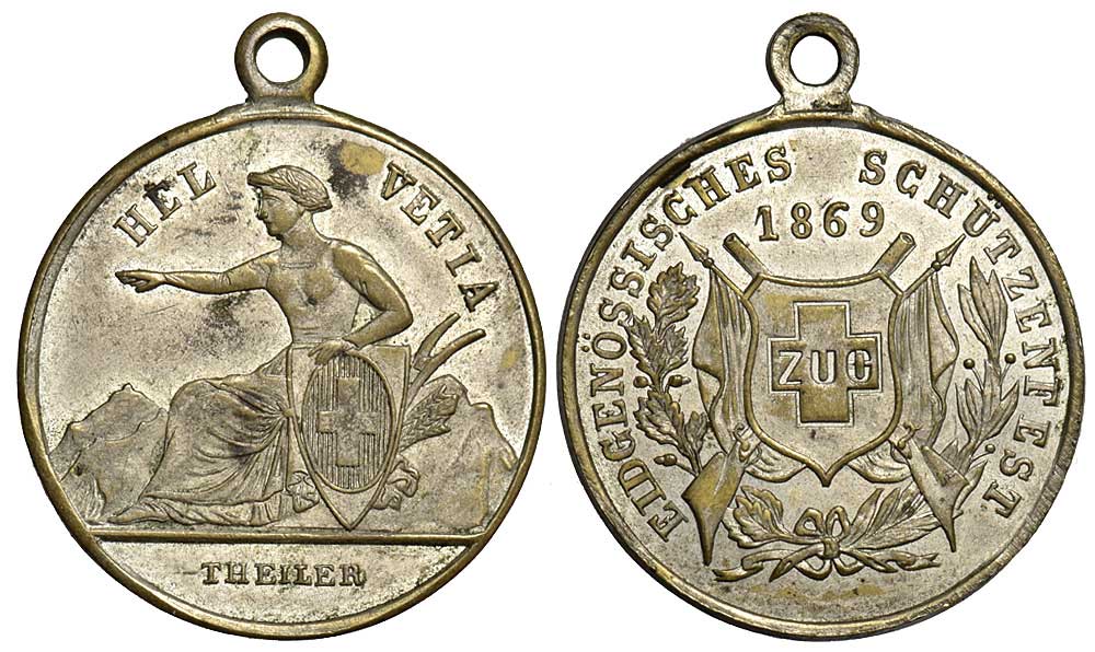 Medals Switzerland Medal 1869 