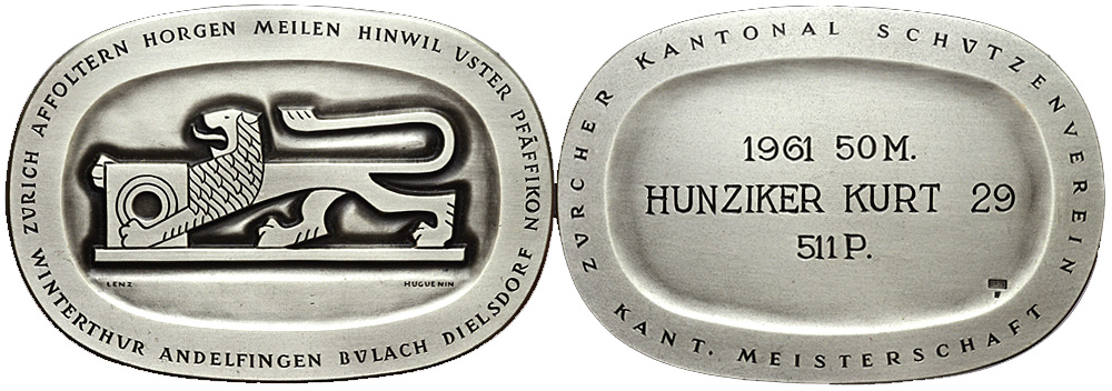 Medals Switzerland Zurich Medal 1961 
