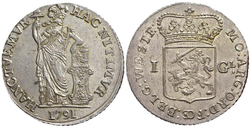 Netherlands Westfriesland Gulden 1791 