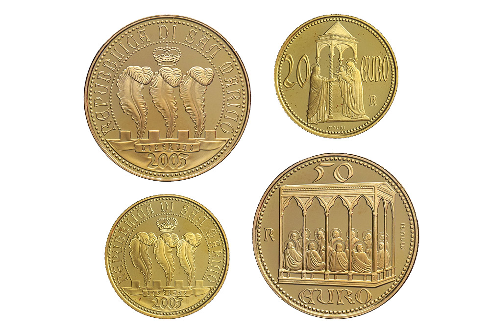 Marino Euro Coinage 2003 Gold 