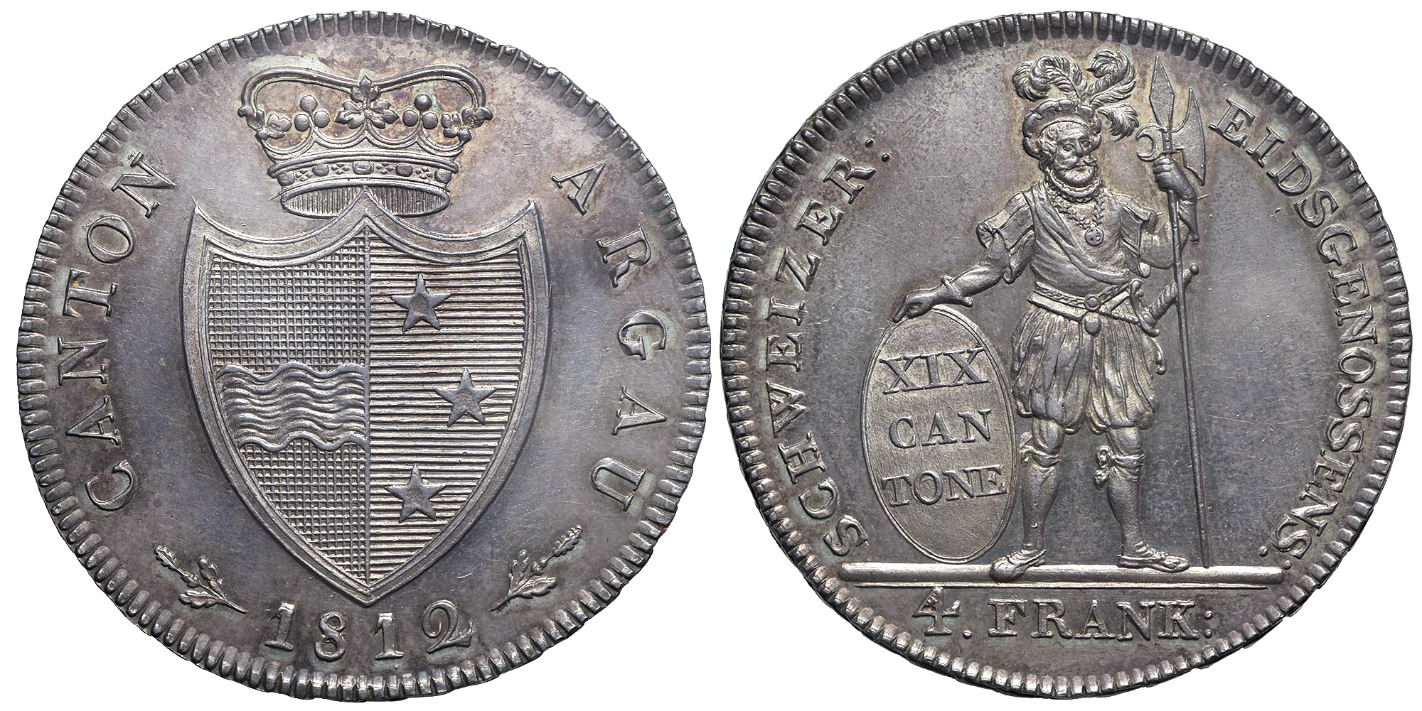 Switzerland-Aargau-Franken-1812-AR