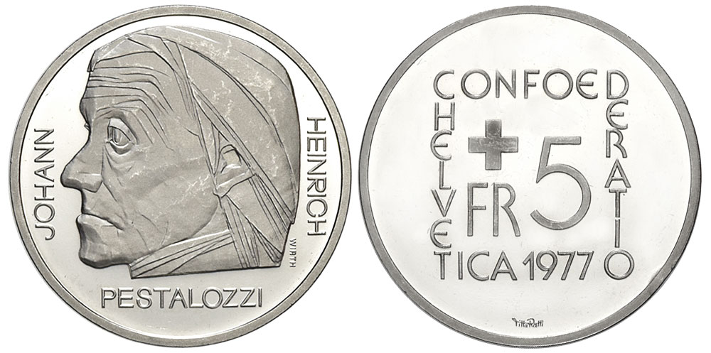 Switzerland Commemorative Coinage Francs 1977 CuNi 