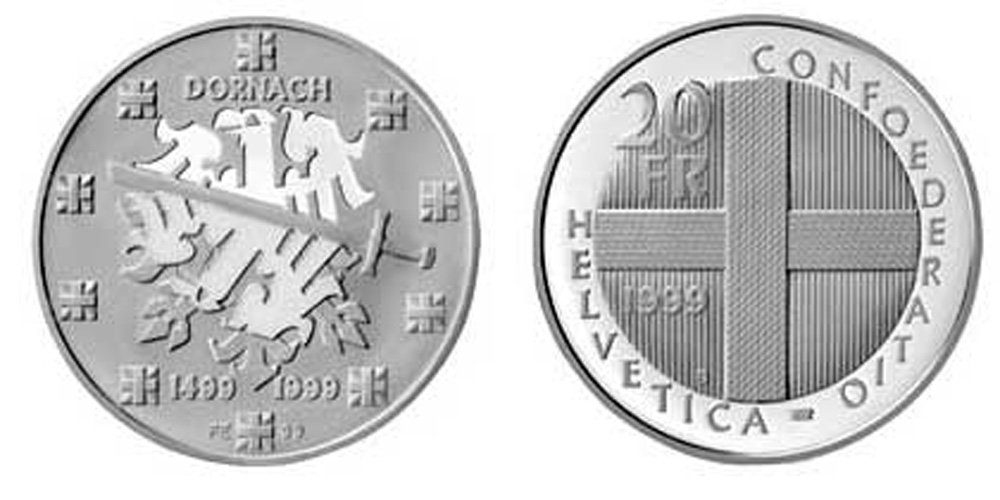 Switzerland Commemorative Coinage Francs 1999 