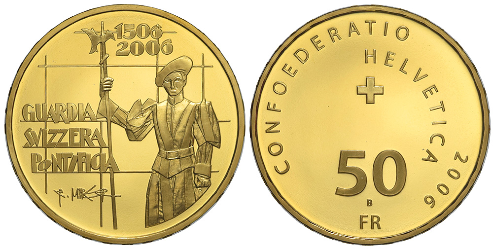Switzerland Commemorative Coinage Francs 2006 Gold 