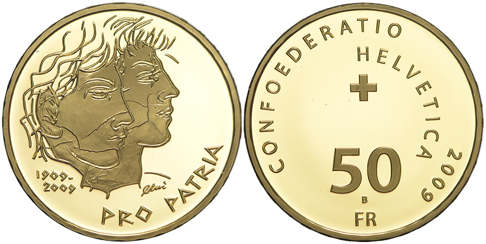 Switzerland Commemorative Coinage Francs 2009 Gold 