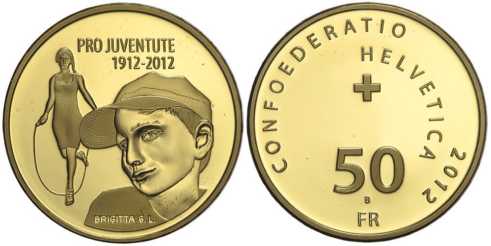 Switzerland Commemorative Coinage Francs 2012 Gold 
