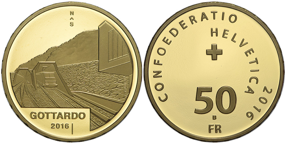 Switzerland Commemorative Coinage Francs 2016 Gold 