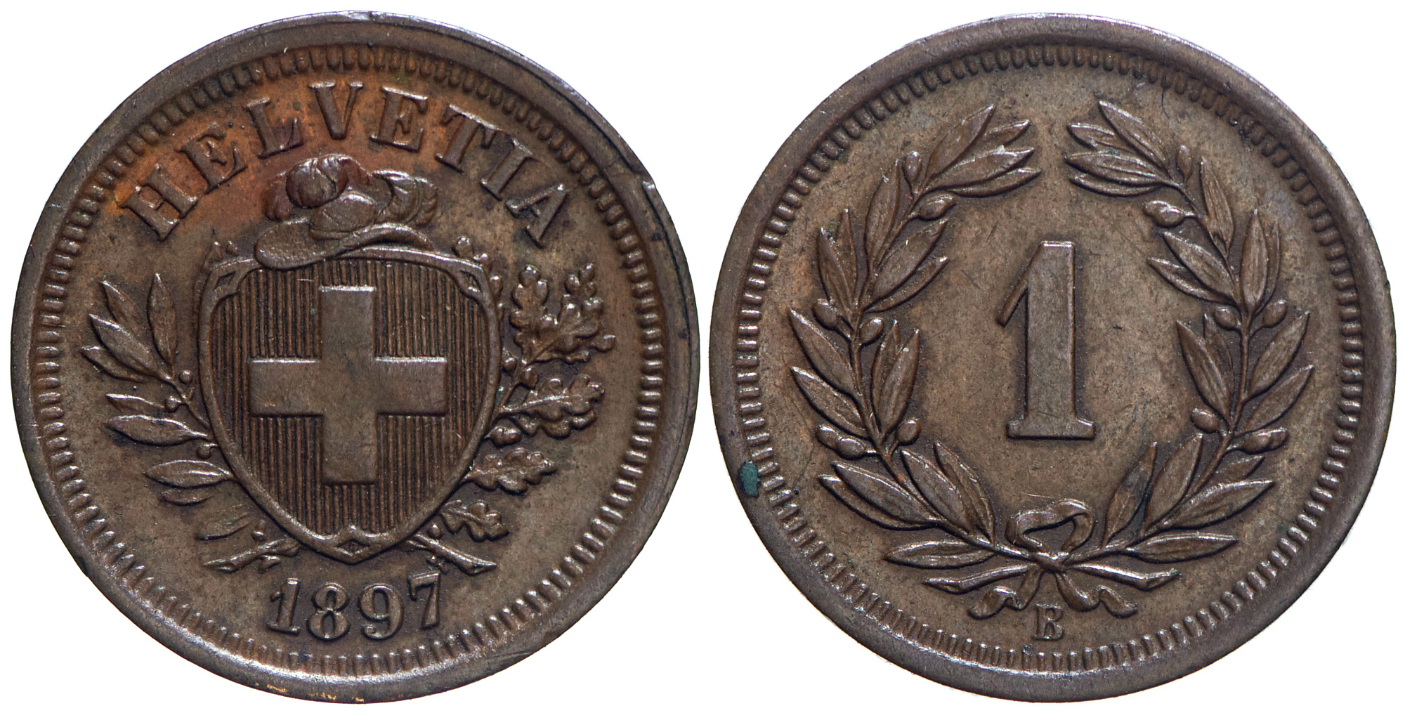 Switzerland Confoederatio Helvetica Cent 1897 