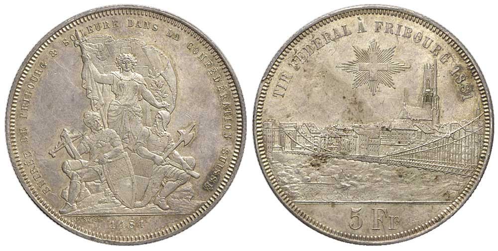 Switzerland Shooting Festival Francs 1881 