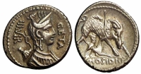Ancient-Roman-Republic-C-Hosidius-Cf-Geta-Denarius-ND-AR