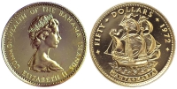 Bahamas-Elizabeth-II-Dollars-1972-Gold