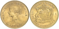 Chile-Republic-Pesos-1956-Gold