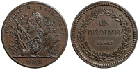 France-Second-Republic-Decime-1848-AE