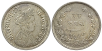 India-D-Princely-States-Baroda-Sayaji-Rao-III-Rupee-1948-AR