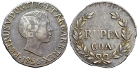 India-F-Portuguese-Goa-Pedro-V-Rupee-1856-AR