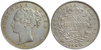 India-G-British-East-India-Company-Queen-Victoria-Rupee-1840-AR